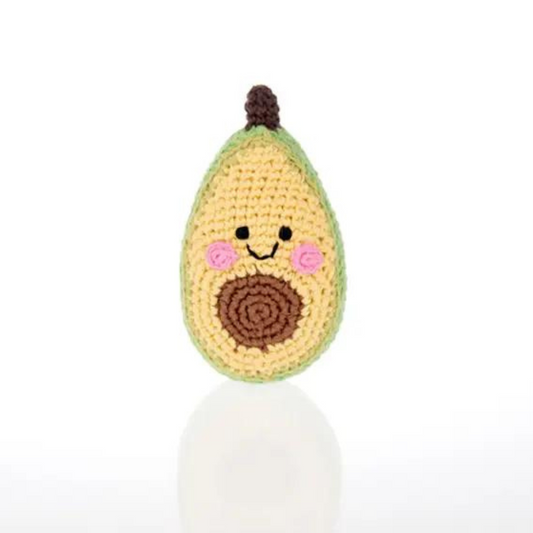 Friendly Avocado Rattle Soft Toy