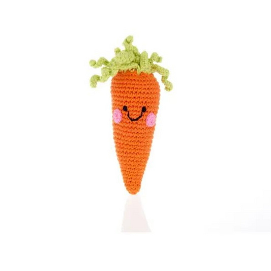 Friendly Carrot Rattle Soft Toy
