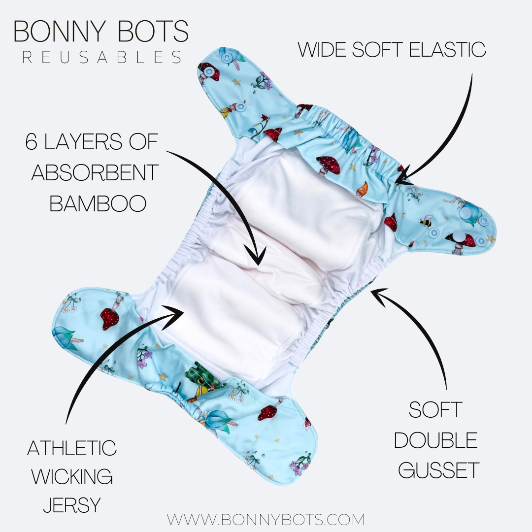 Bonny Bots Solo Reusable Nappy  - Bonny Bees - 20% OFF