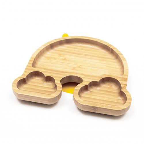 Baby Bamboo Weaning Suction Section Plate – Over The Rainbow