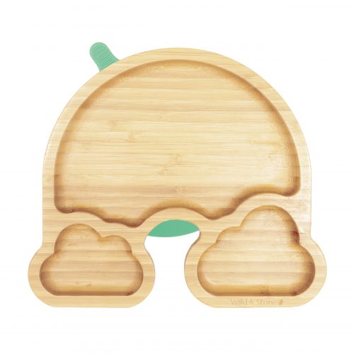 Baby Bamboo Weaning Suction Section Plate – Over The Rainbow