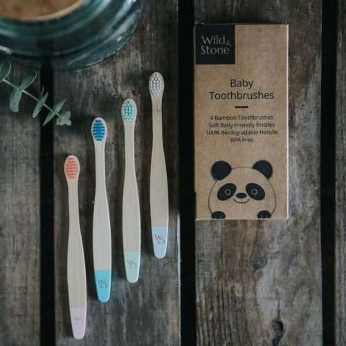 Baby Bamboo Toothbrush – 4 Pack – Extra Soft Bristles