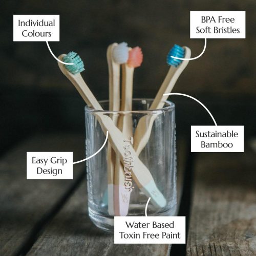 Baby Bamboo Toothbrush – 4 Pack – Extra Soft Bristles