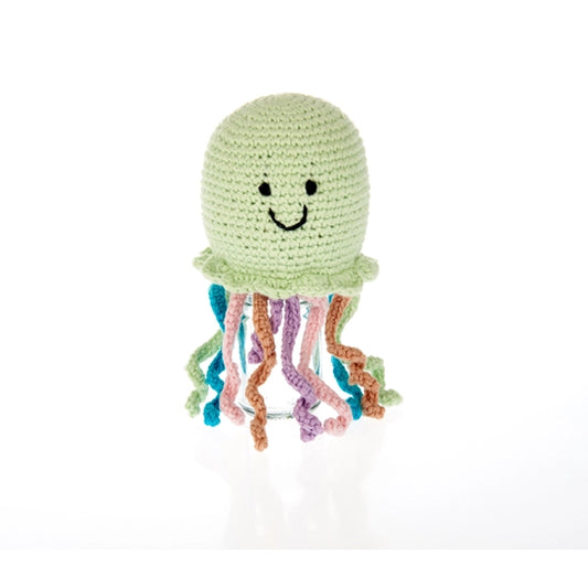 Handmade Jellyfish Rattle - Soft Baby Toy
