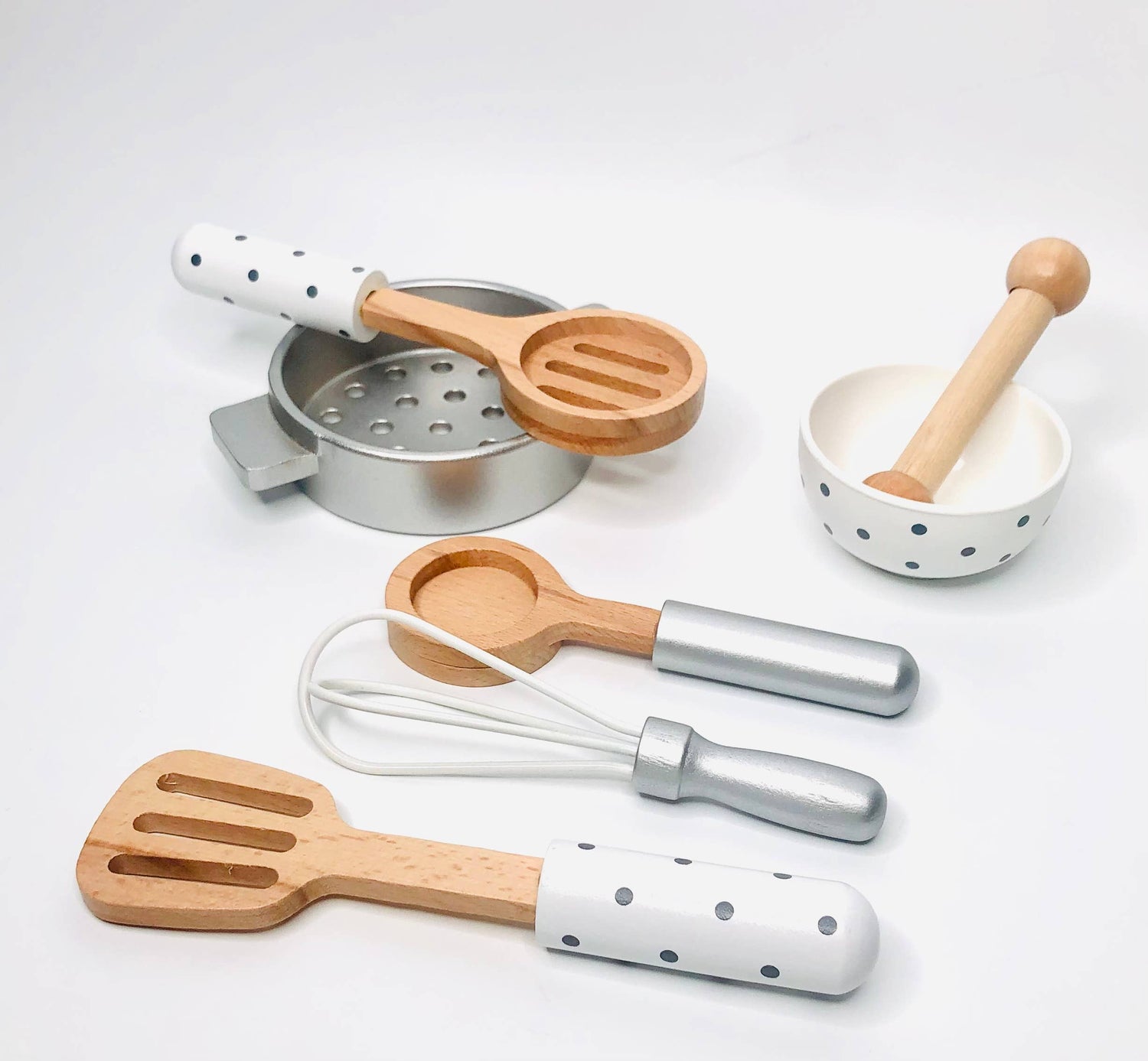 Wooden Play Kitchen Cooking Utensils Set 25% OFF – Eco Bambini